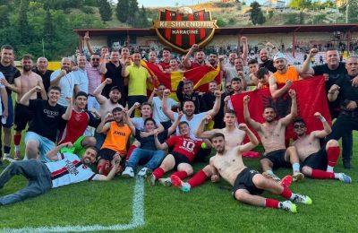 Historike! Shkëndija ngjitet në Ligën e parë – Haraçinasit mposhtën Pelisterin në ndeshjen e balotazhit