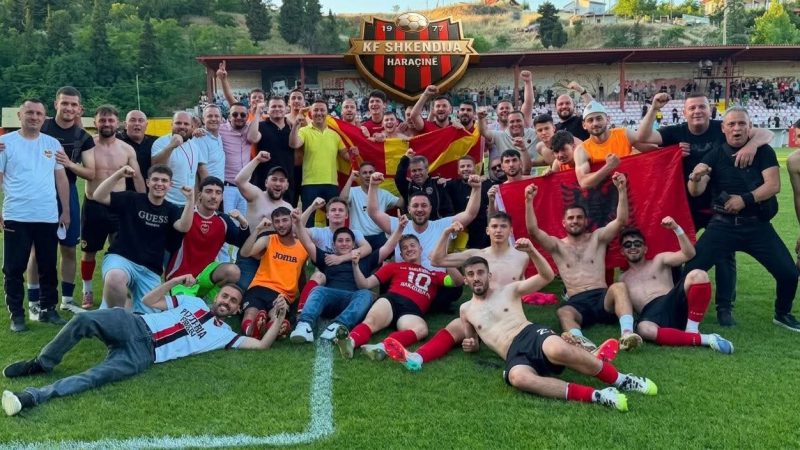 Historike! Shkëndija ngjitet në Ligën e parë – Haraçinasit mposhtën Pelisterin në ndeshjen e balotazhit