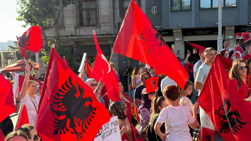Protesta kundër Ramës për Zvërnecin mbërrin edhe në Stamboll (VIDEO)