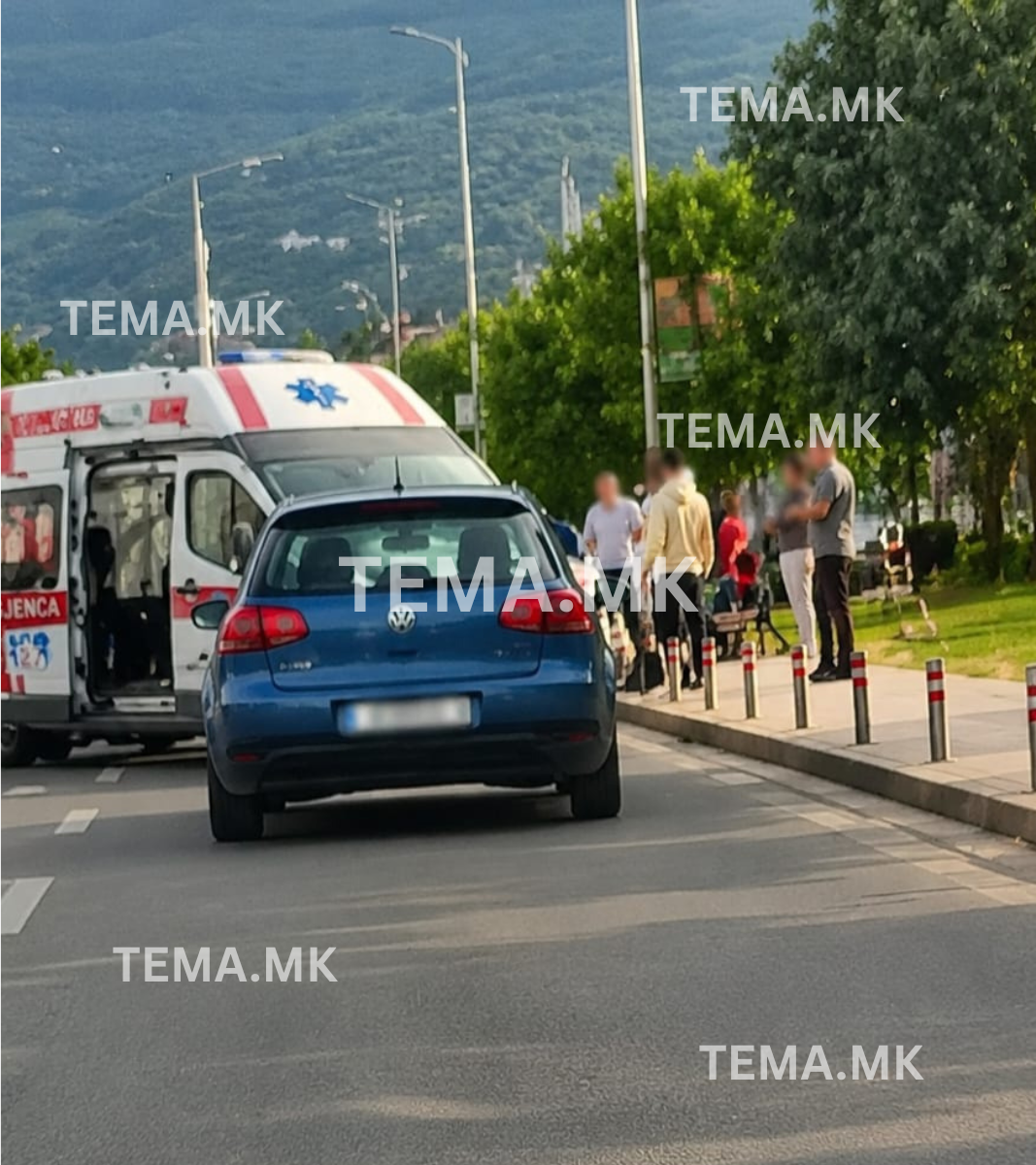 Aksident trafiku në Poroj  ambulanca në vendngjarje