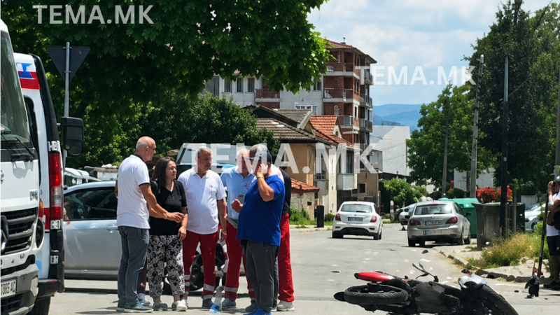 Përsëri aksident trafiku në Tetovë, motoçiklisti përfshihet në aksident, ja detajet