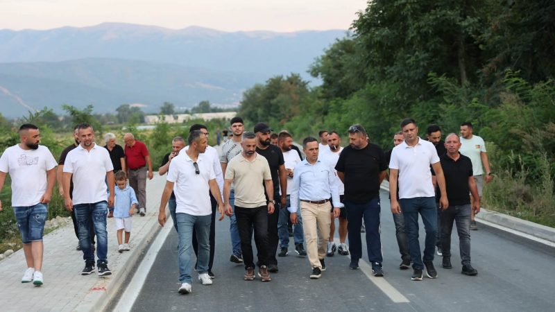 Përurohet rruga nga Reçica e Madhe deri te pika pagesore Tetovë – Gostivar