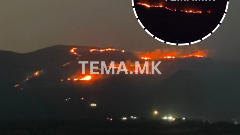 Zjarr në “Malin e Thatë” mbi fshatin Kopanicë
