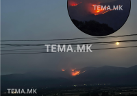 Zjarr i madh në Malin e Thatë – flakët përfshijnë zonën mbi fshatin Kopanicë