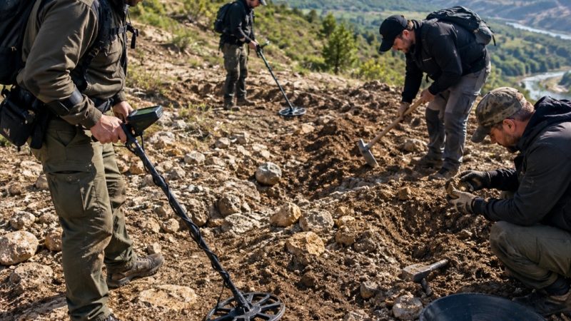 Katër persona kapen duke gërmuar ilegalisht për ar në Kalisht të Gostivarit