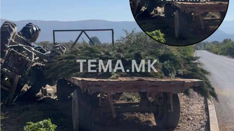 Rrokulliset traktori në fshatin Zhillcë